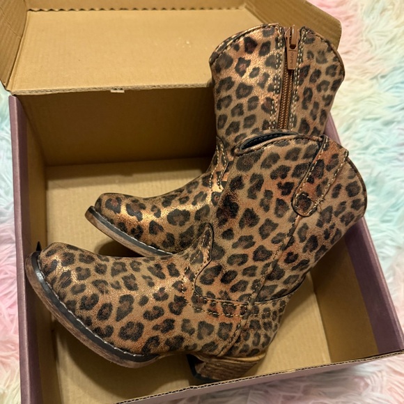 Roper Kids Leopard Print Boots - Picture 1 of 5